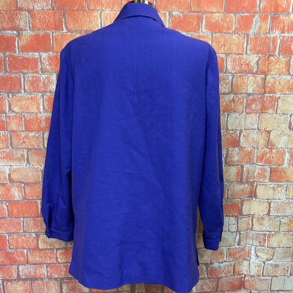 Requirements Petite Vintage Button Front Blazer - Picture 6 of 8